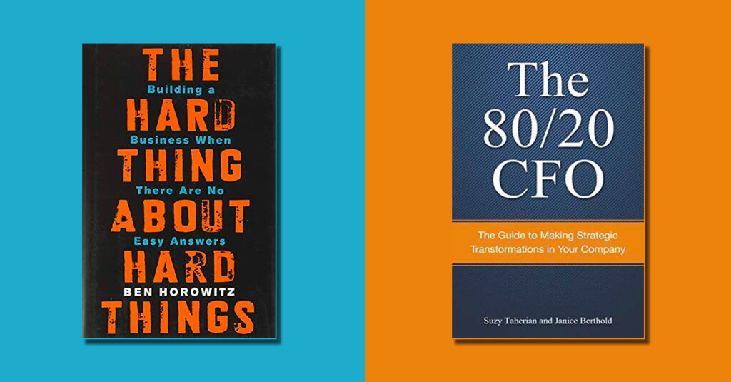 the hard thing about hard things and the 80-20 cfo book covers